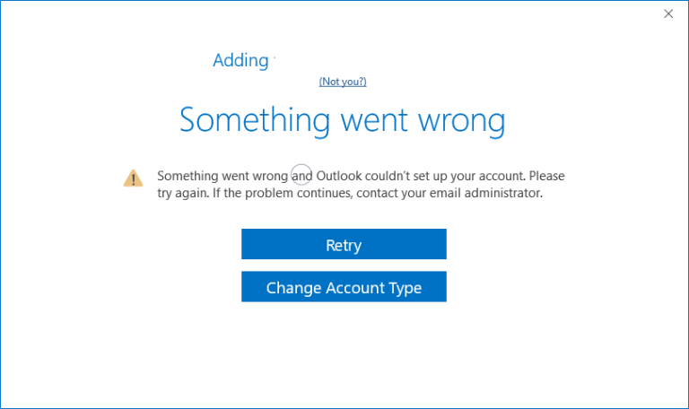 What can done to fix this issue something went wrong outlook